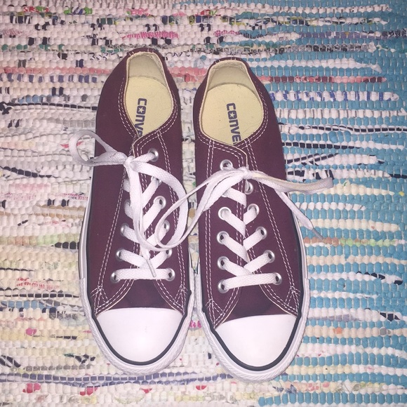 Converse Shoes - Converse Maroon Low Top Sneakers Unisex 7.5/5.5